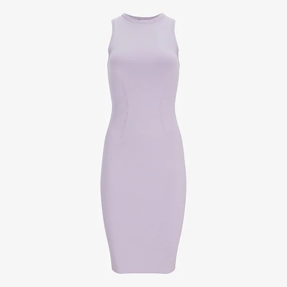 Express Lilac Body Contour Bodycon Sleeveless Midi Dress| S - Picture 4 of 4
